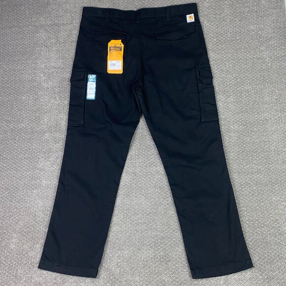 Carhartt Rugged Flex Relaxed Fit Canvas Cargo Work Pants Men's 40 x 32 Black - Picture 1 of 15